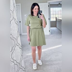 Old Navy Waist-Defined Short-Sleeve Slub-Knit Mini T-Shirt Dress XL NEW